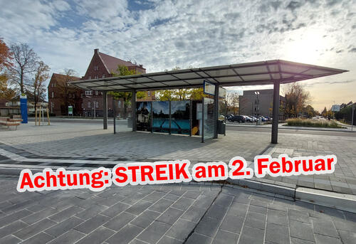 Symbolbild Streik: Herzberg Busbahnhof
